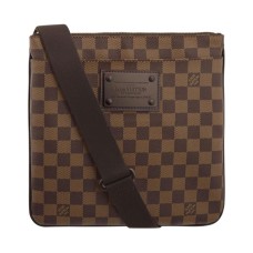 Louis Vuitton N41100 Pochette Plate Brooklyn Bandolera Damier Ebene Lona