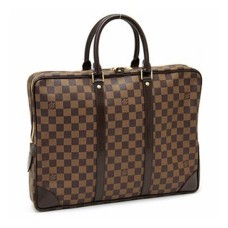 Louis Vuitton N41124 Porte-Documents Voyage Maletín Damier Ebene Lona