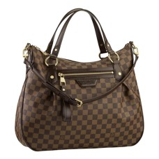 Louis Vuitton N41131 Evora MM Bandolera Damier Ebene Lona