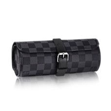 Louis Vuitton N41137 Caja para 3 relojes Damier Graphite Canvas
