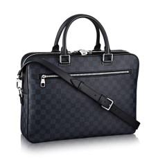 Louis Vuitton N41347 Porte-Documents Maletín de negocios Lona Damier Cobalt