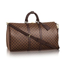 Louis Vuitton N41414 Keepall Bandouliere 55 Bolsa de lona Damier Ebene Lona