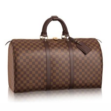 Louis Vuitton N41427 Keepall 50 Bolsa de lona Damier Ebene Lona