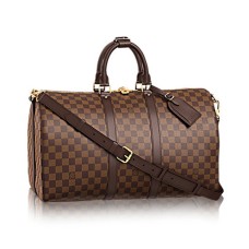 Louis Vuitton M41418 Keepall Bandouliere 45 Bolsa de lona Damier Ebene Lona