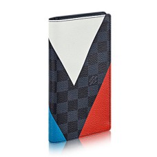 Louis Vuitton N41593 Cartera Brazza Regatta Damier Cobalt Canvas