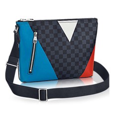 Louis Vuitton N41639 Mick PM Regatta Messenger Bag Lona Damier Cobalt