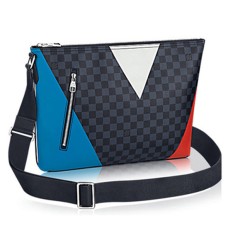 Louis Vuitton N41640 Mick MM Regatta Messenger Bag Lona Damier Cobalt