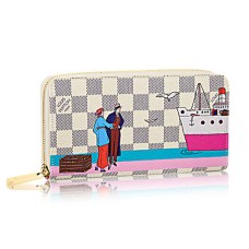 Louis Vuitton N41668 Cartera Zippy Lona Damier Azur