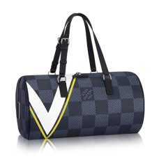 Louis Vuitton N44013 Sac Polochon Duffel Bag Lona Damier Cobalt