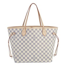 Louis Vuitton N51107 Neverfull MM Bolso de hombro Lona Damier Azur