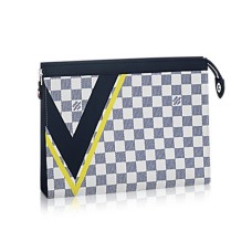 Louis Vuitton N60049 Pochette Voyage MM Lona Damier Azur