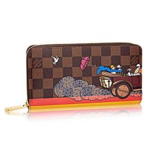 Louis Vuitton N61240 Cartera Zippy Evasion Damier Ebene Lona