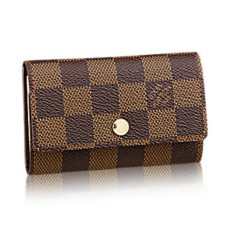 Louis Vuitton N62630 6 Llavero Damier Ebene Lona