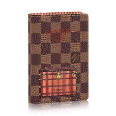 Louis Vuitton N63189 Funda Pasaporte Lona Damier Ebene